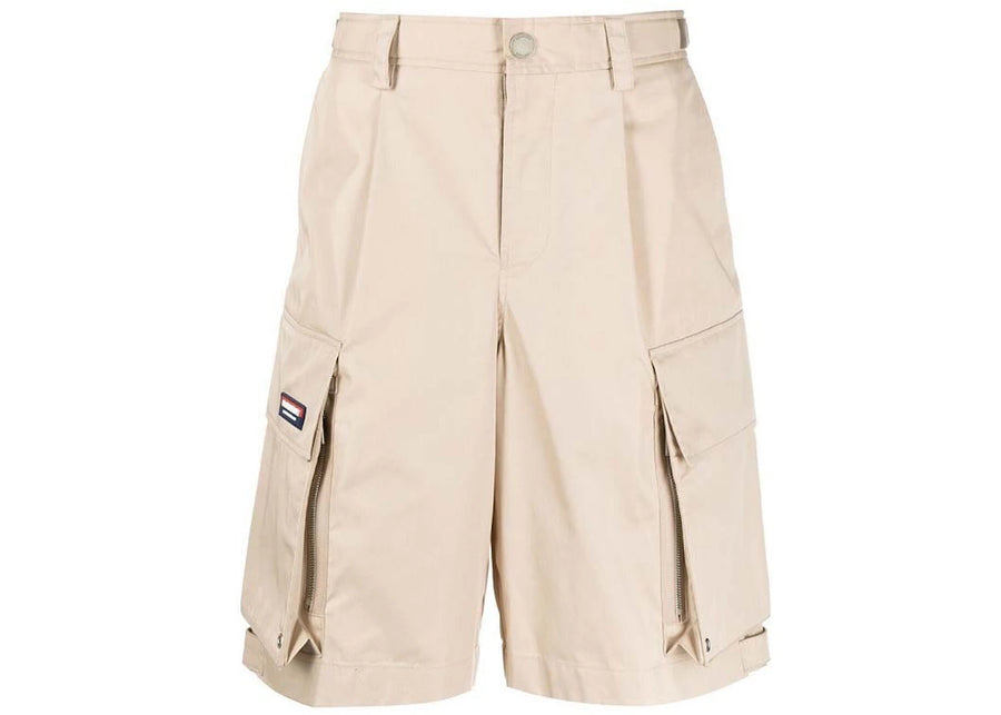 Short Burberry en coton technique couleur fauve douce