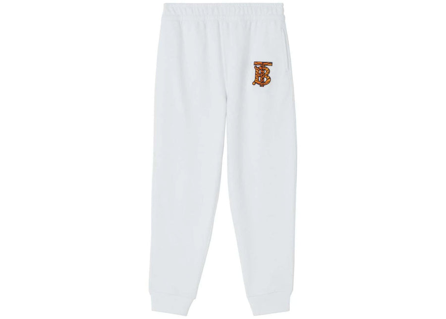 Pantalon de survêtement Burberry Tiger TB à motif monogramme blanc