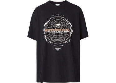 T-shirt Burberry Totnes Globe Logo Noir