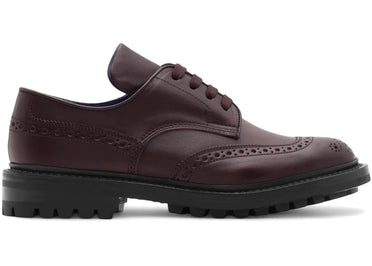 Brogues Devon en cuir Burberry Tricker's, couleur aubergine