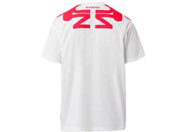 T-shirt Burberry Universal Passport en coton blanc/rouge