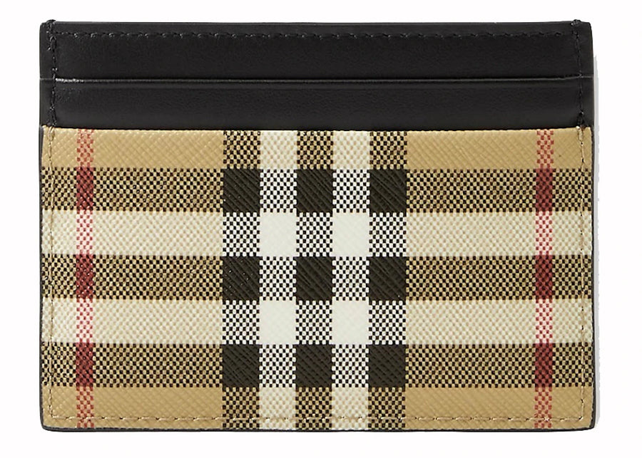 Étui à cartes Burberry Vintage Check (5 emplacements) Noir/Beige archive
