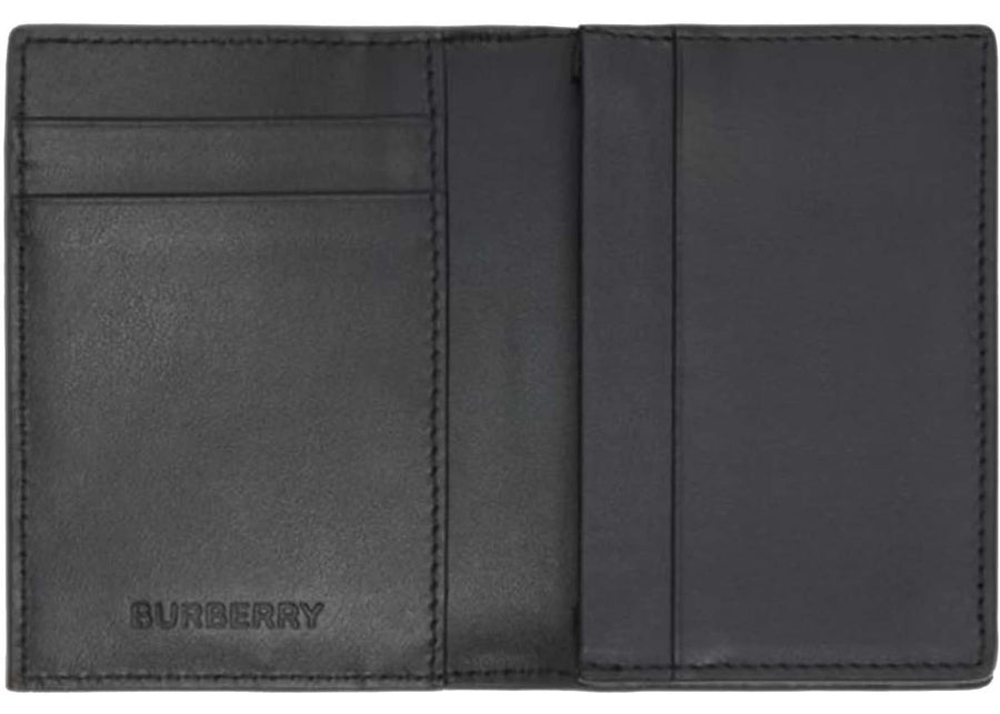 Étui à cartes pliable Burberry Vintage Check (4 emplacements pour cartes) Gris orage