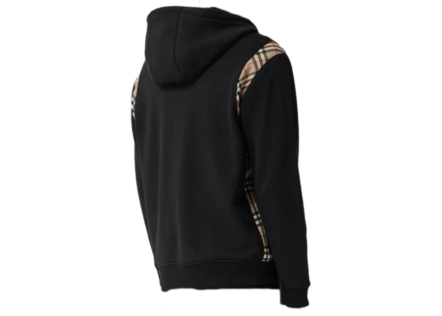Sweat à capuche Burberry Vintage Check Panel Noir/Beige