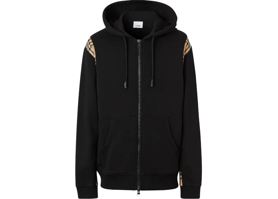 Sweat à capuche Burberry Vintage Check Panel Noir/Beige