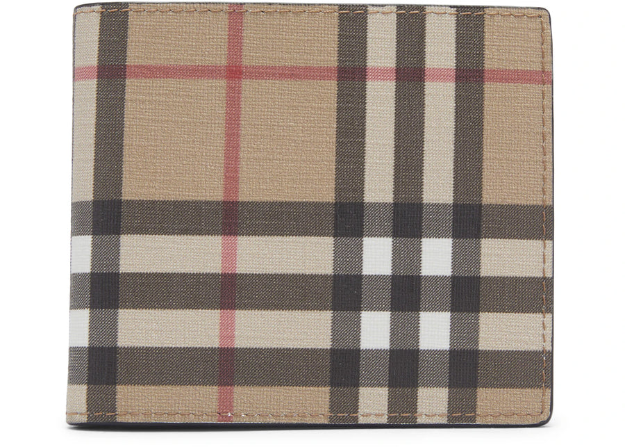 Portefeuille Burberry Vintage Check International à 8 compartiments, noir