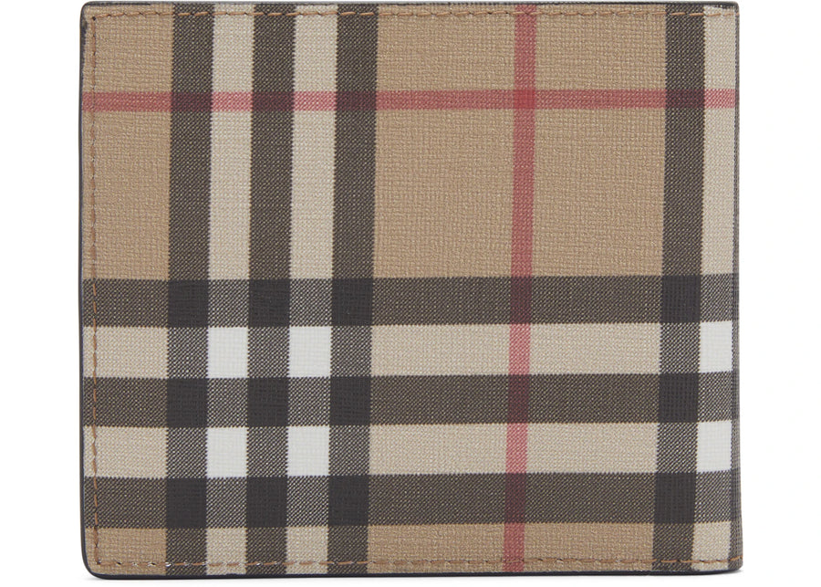 Portefeuille Burberry Vintage Check International à 8 compartiments, noir