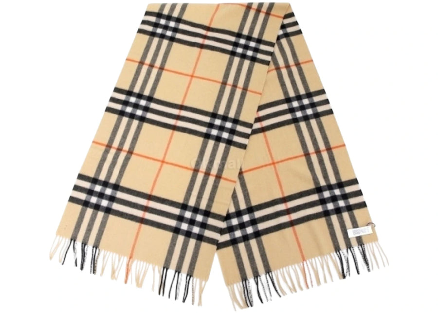 Écharpe Burberry à carreaux géants délavés couleur sable