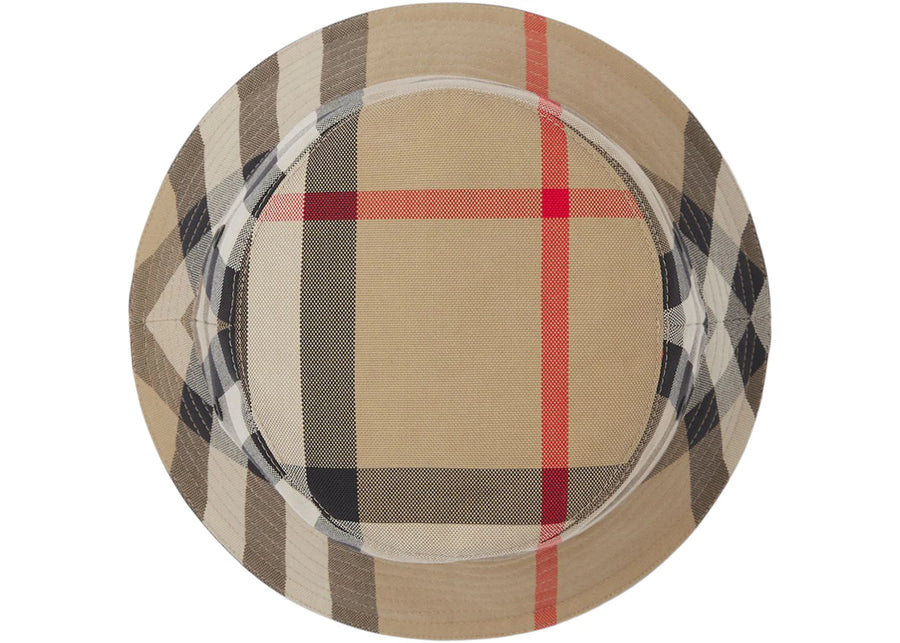 Bob en coton à carreaux Burberry pour femme, couleur beige archive