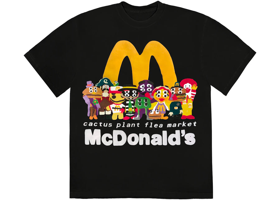 Marché aux puces Cactus Plant x McDonald's Cactus Buddy! et ses amis T-shirt noir