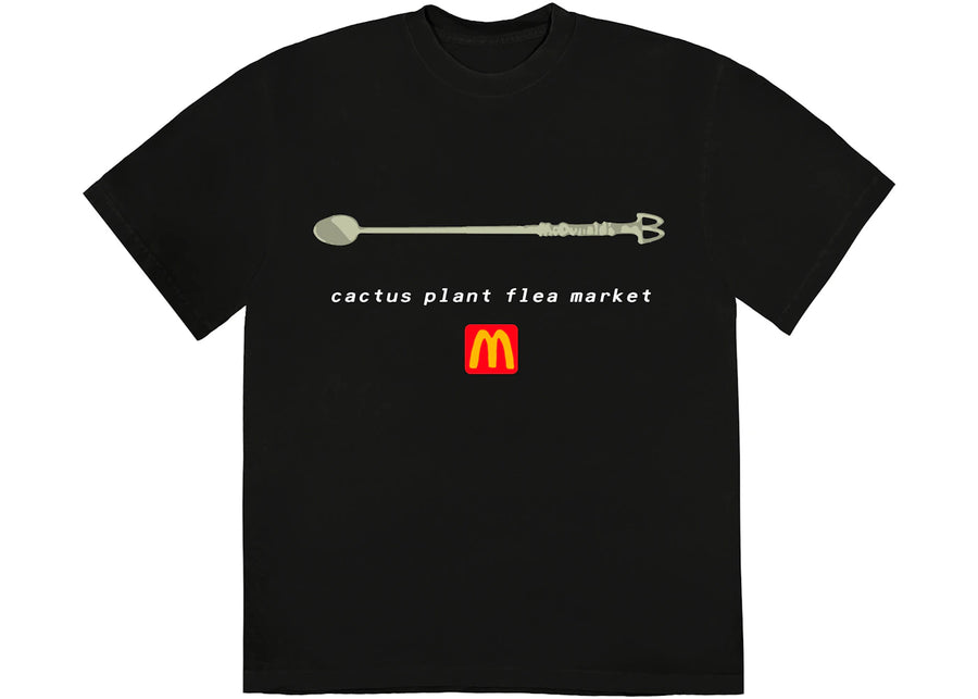 T-shirt noir Cactus Plant Flea Market x McDonald's Coffee Stirrer