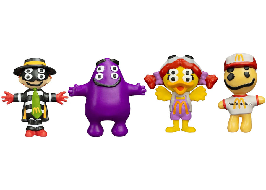 Marché aux puces Cactus Plant x Jouets McDonald's Hamburglar Grimace Birdie The Early Bird Cactus Buddy, lot de 4 figurines