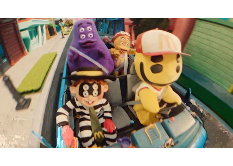 Cactus Plant Flea Market x McDonald's Hamburglar Grimace Birdle The Early Bird Cactus Buddy, lot de 4 peluches