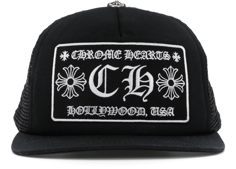 Casquette de camionneur Chrome Hearts CH Hollywood noire/noire