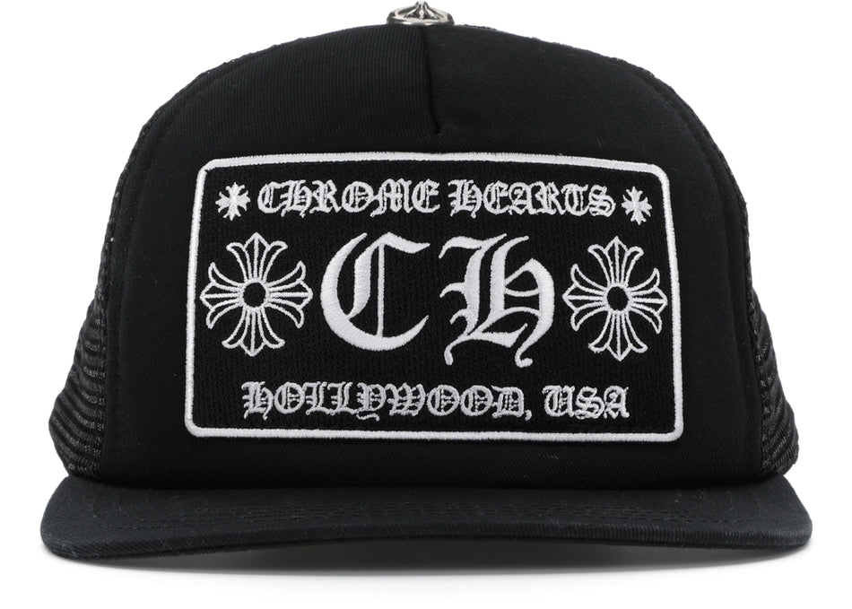 Chrome Hearts CH Hollywood Trucker Hat Black/Black