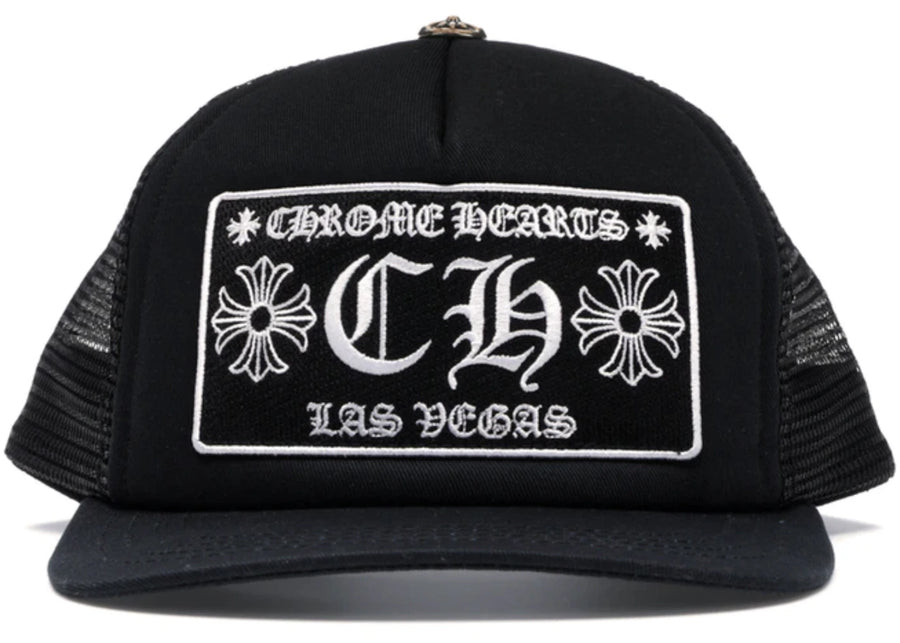 Casquette de camionneur Chrome Hearts CH Las Vegas noire/noire
