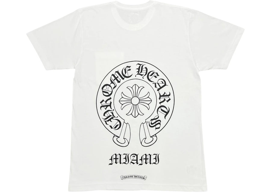 T-shirt blanc exclusif Chrome Hearts Miami
