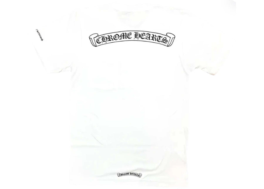 T-shirt blanc à poche avec logo Chrome Hearts Scroll