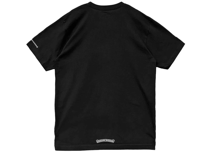 T-shirt noir à manches courtes et poche Chrome Hearts