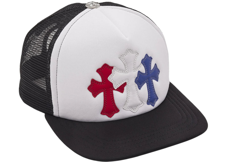 Casquette de camionneur Chrome Hearts rouge/blanc/bleu