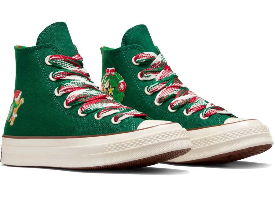 Converse Chuck 70 Hi Noël Pain d'épice et chaussettes tricotées Trèfle de minuit