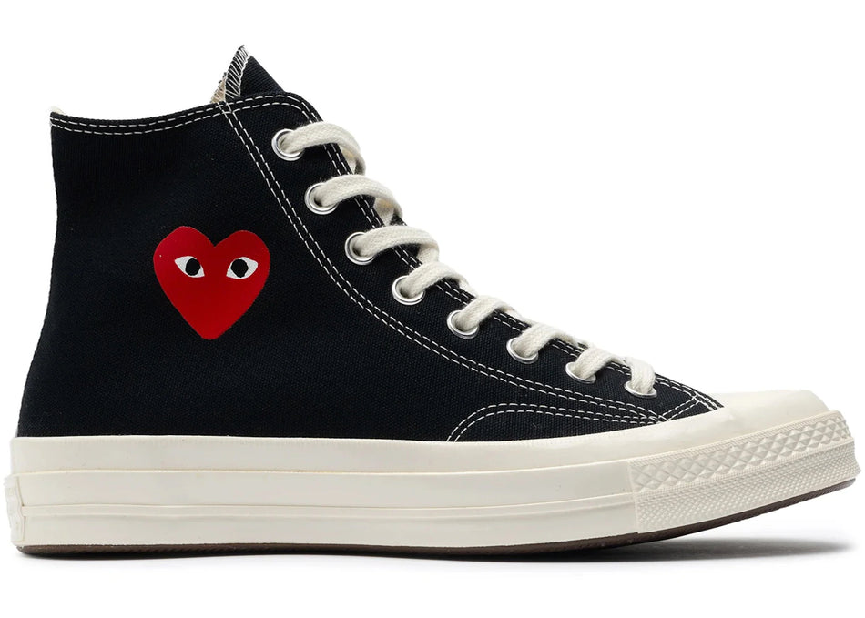 Converse Chuck Taylor All Star 70 Hi Comme des Garcons PLAY Single Heart Black