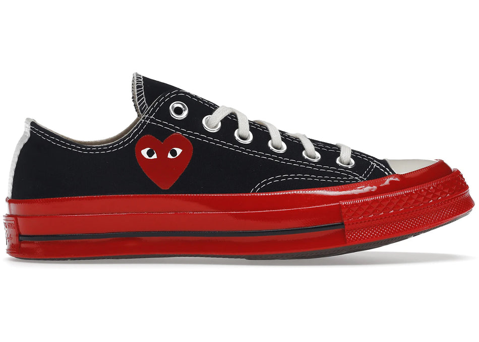 Converse Chuck Taylor All Star 70 Ox Comme des Garcons PLAY Black Red Midsole