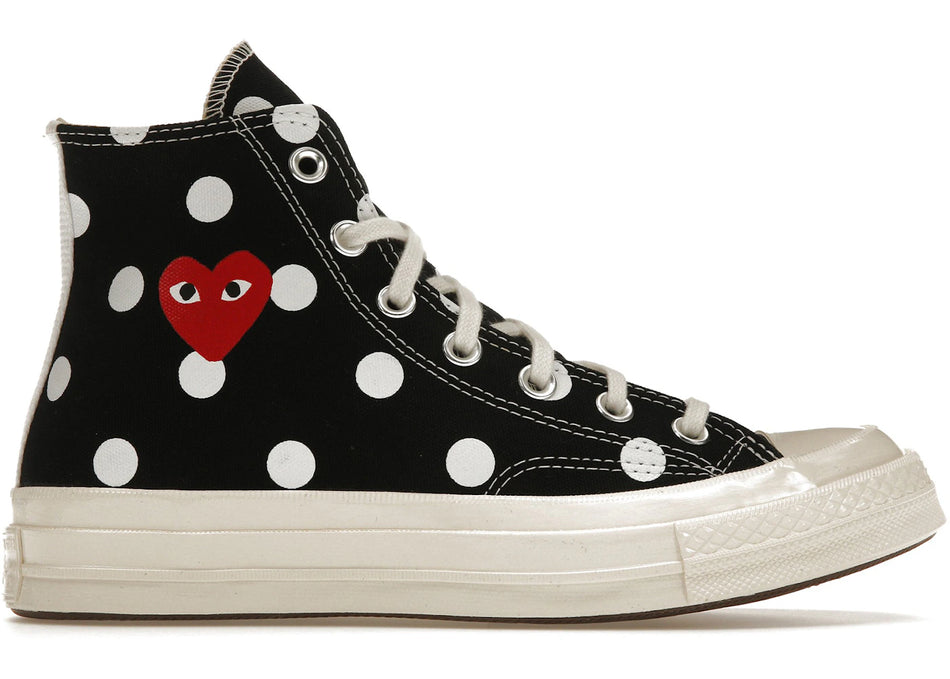 Converse Chuck Taylor All Star 70 Hi Comme des Garcons PLAY  Polka Dot Black