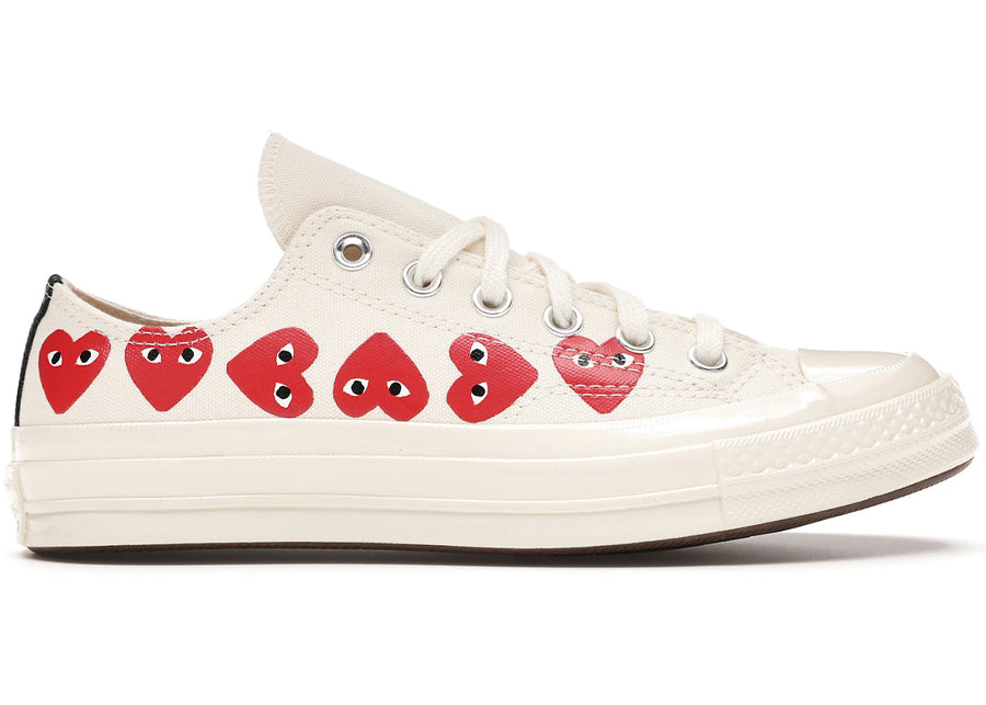 Converse Chuck Taylor All Star 70 Ox Comme des Garçons PLAY Multi-Cœurs Blanc