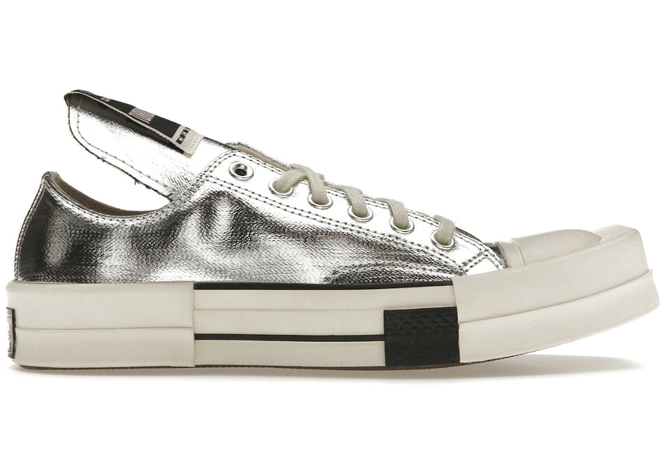 Converse TURBODRK Chuck Taylor All Star 70 Ox Rick Owens DRKSHDW Silver White