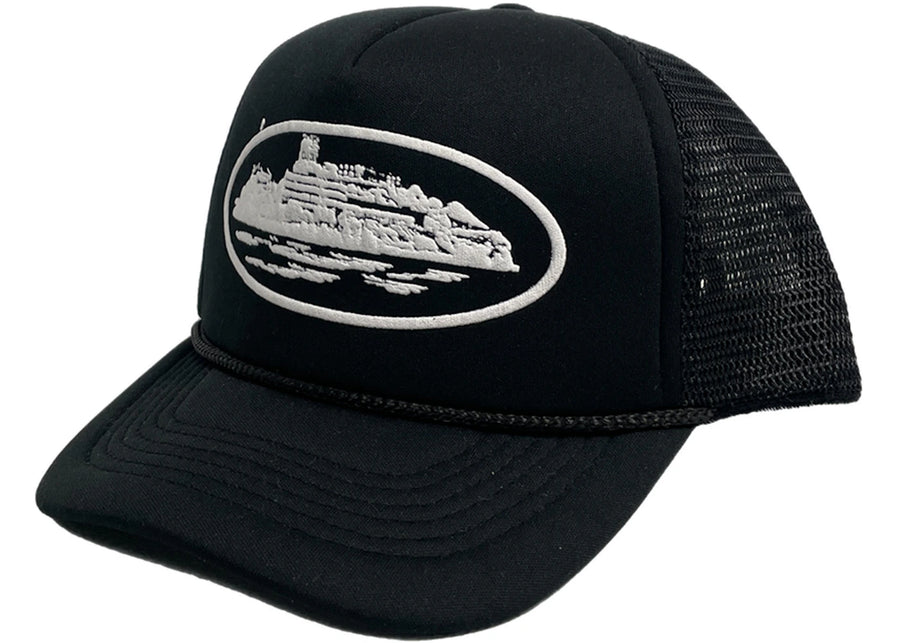 Casquette trucker Corteiz Alcatraz Premium Puff Print noire