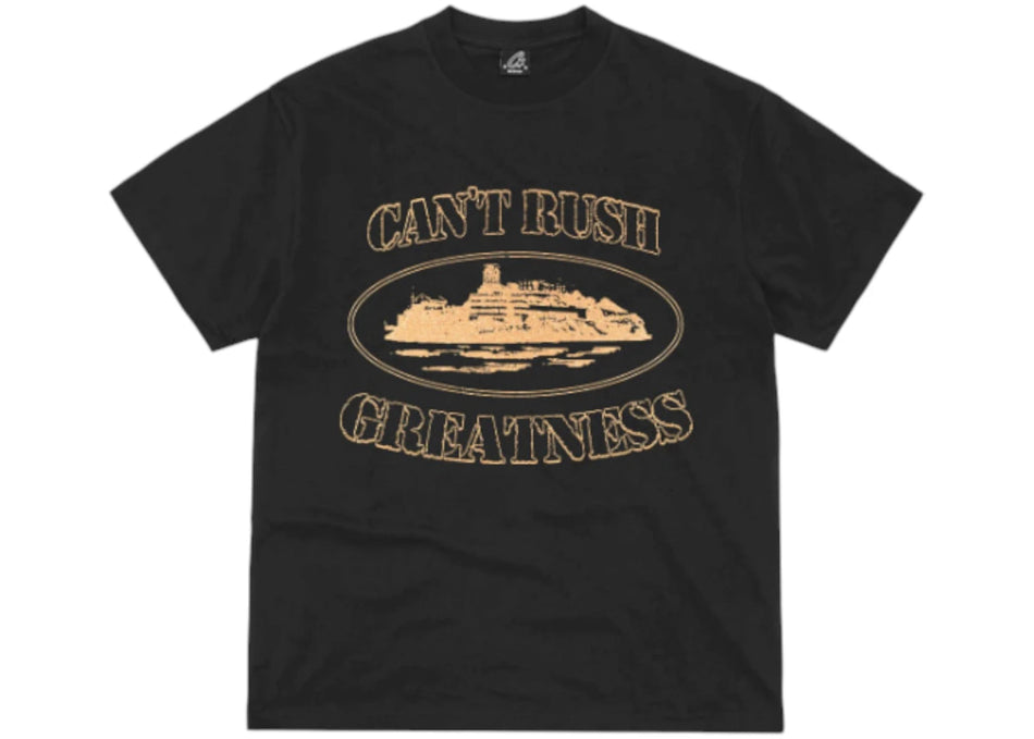 Corteiz x Central Cee Can't Rush Greatness Tee Black