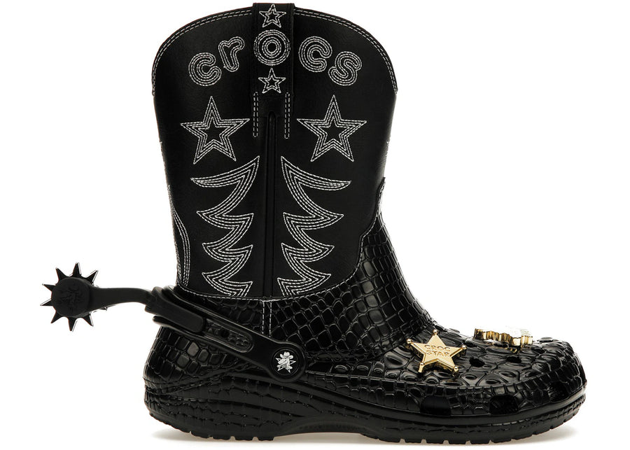 Bottes de cowboy classiques Crocs noires