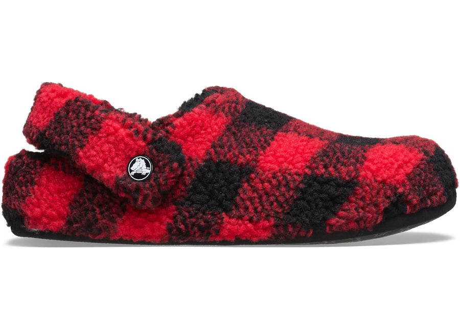 Crocs Classic Cozzzy Slipper Buffalo Check Rouge