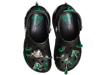 Crocs Bubble Crush Clog Pop Mart SKULLPANDA Black Green