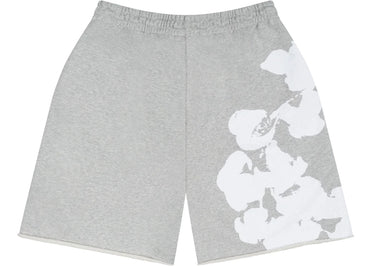 Denim Tears Big Cotton Wreath Sweat Shorts Grey