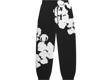 Denim Tears Big Cotton Wreath Sweatpants Black