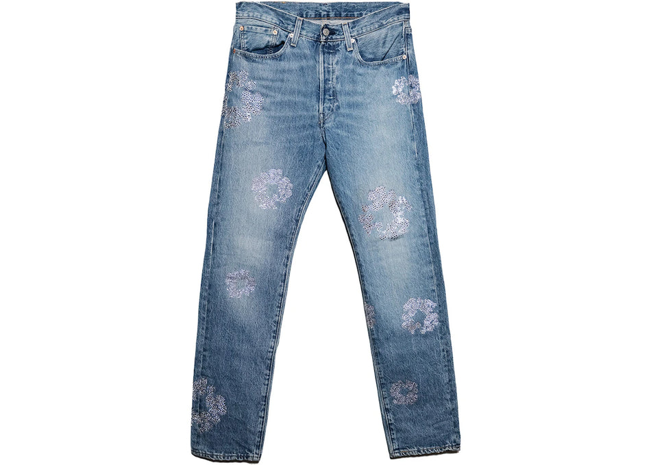 Denim Tears Bust Down Tears 501 Jeans Light Wash