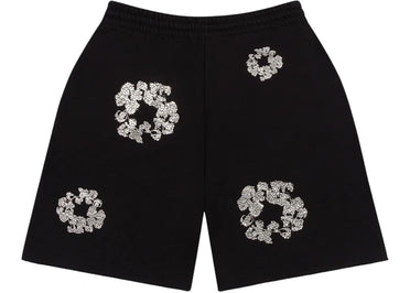 Denim Tears Cashmere Swarovski Cotton Wreath Shorts Black