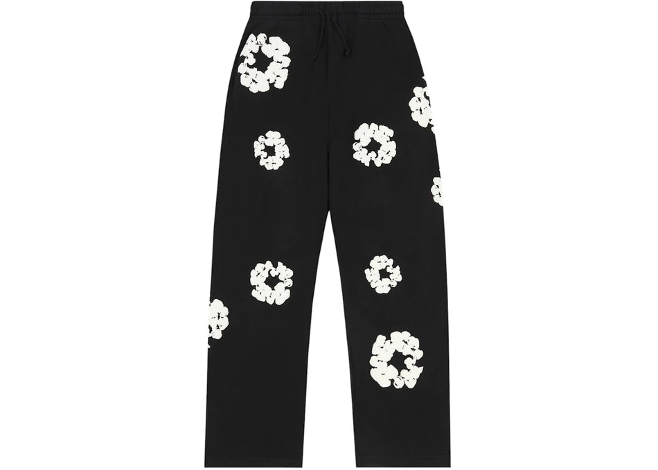 Denim Tears Cotton Wreath Baggy Sweatpants Black