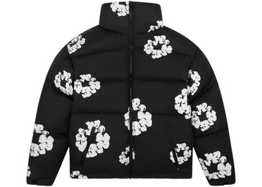 Denim Tears Cotton Wreath Puffer Jacket Black