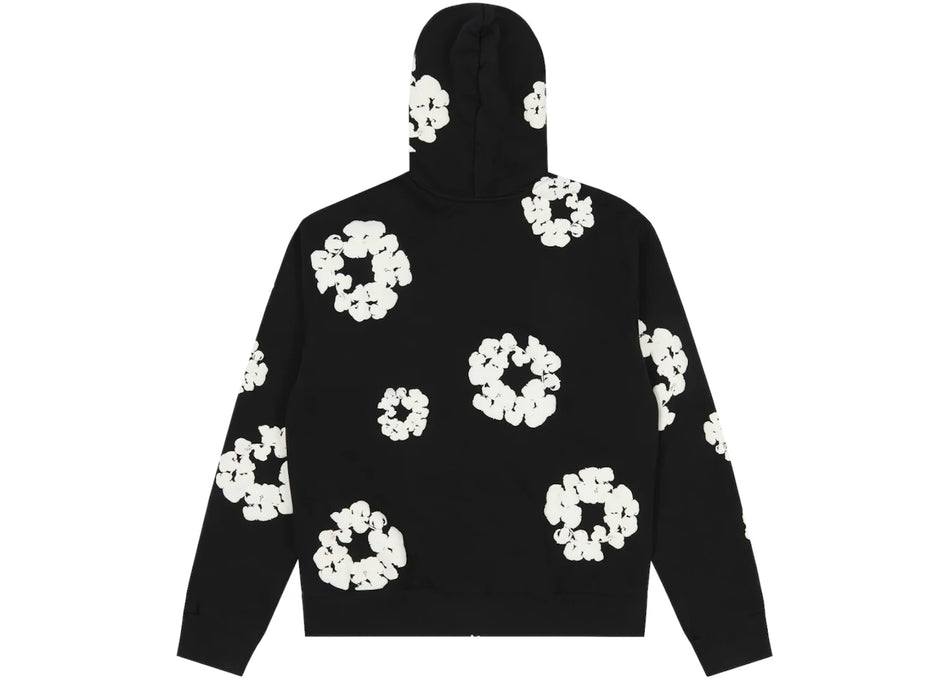 Denim Tears Cotton Wreath Zip Hoodie Black