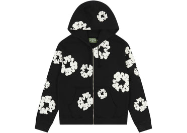 Denim Tears Cotton Wreath Zip Hoodie Black