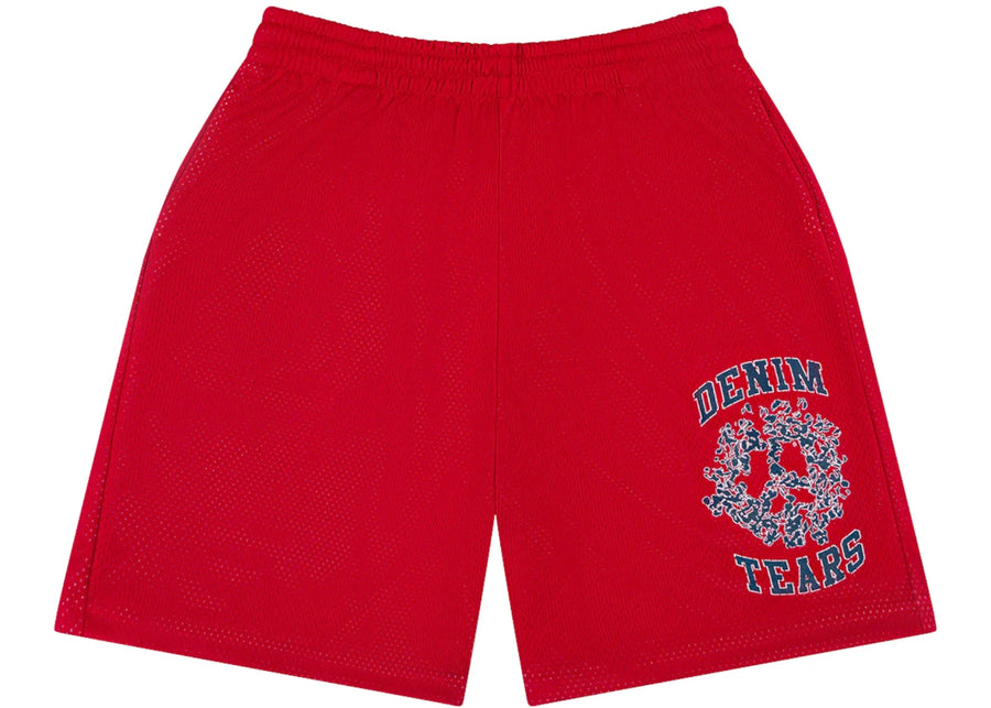 Short en maille Denim Tears University rouge