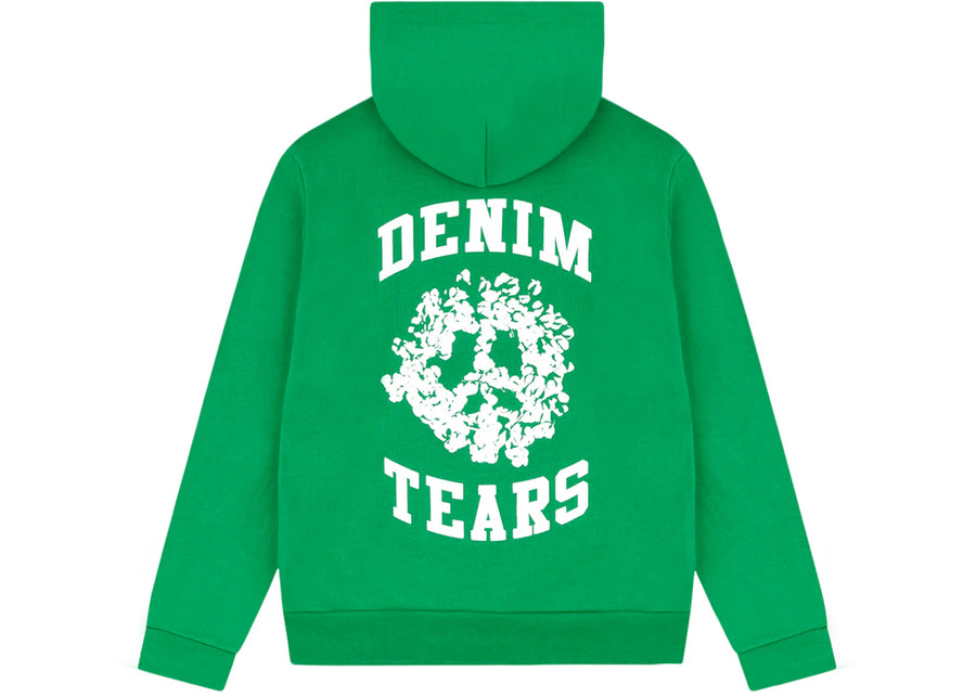 Sweat à capuche zippé vert Denim Tears Denim University