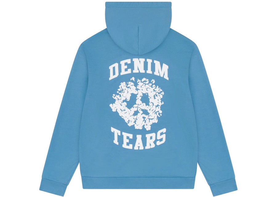Sweat à capuche zippé Denim Tears Denim University bleu clair