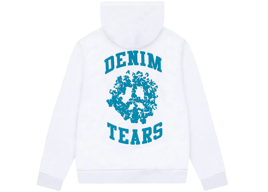 Sweat à capuche zippé Denim Tears Denim University blanc