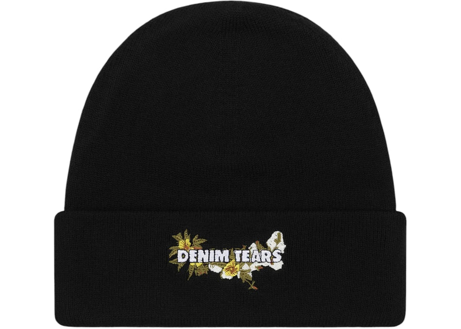 Denim Tears Floral Beanie Black