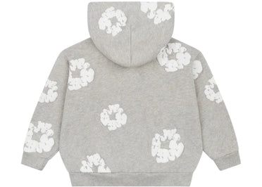 Denim Tears Kids Cotton Wreath Zip Hoodie Grey
