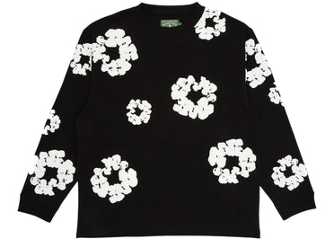 Denim Tears Long Sleeve Cotton Wreath T-shirt Black